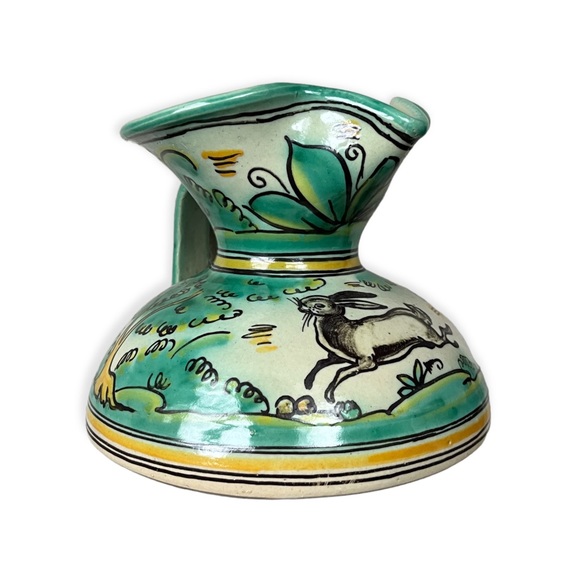 Stunning Puento Arzobispo Fat Bottom Wine Pitcher- Antique Green, Made in Spain - Picture 2 of 9